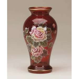  Handpainted Ruby Vase