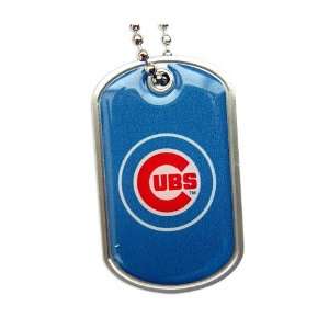  Chicago Cubs Dog Tag Domed Necklace Charm Chain Mlb 