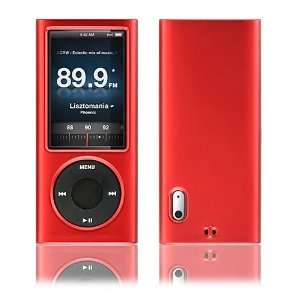  For Apple iPod Nano 5 Rubberized Hard Plastic Case Red 