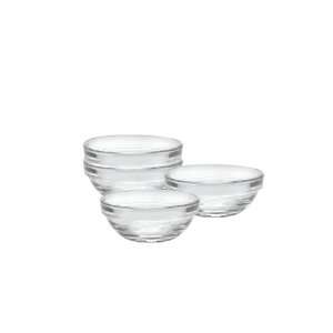    Duralex Lys 3 Inch Stackable Clear Bowl, Set of 4
