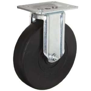 Wagner Plate Caster, Rigid, Hard Rubber Wheel, Delrin Bearing 