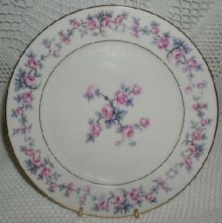 Czechoslovakia China Dishes Pink Flowers Dinner Plate  