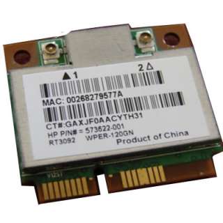 HP 573622 001 RT3092 wireless N MINI PCI e Wifi CARD  