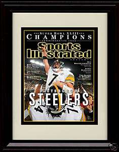 Framed Steelers Sports Illustrated Super Bowl Commem.  
