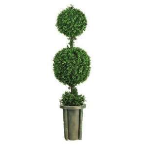 com Exclusive By Nearly Natural 5 Ft Double Ball Leucodendron Topiary 