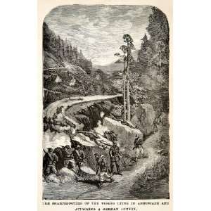   Ambush Vosges Battle Army   Original Wood Engraving
