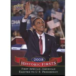   2009 Upper Deck Historic Firsts #HF1 Barack Obama Sports Collectibles