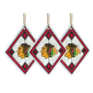  NHL Art Glass Decorative Ornament Set (3 Pieces)