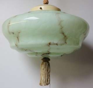 Antique Fantastic Art Deco green marble lamp.1920s  