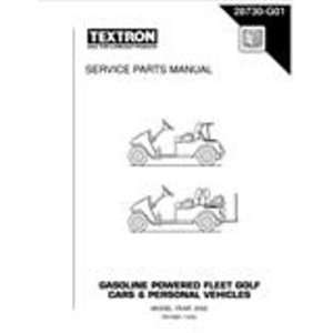  EZGO 28730G01 2002 Service Parts Manual for Gas TXT Fleet 