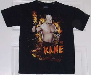 WWE Kane With Flames Youth Black shirt  