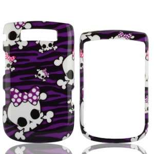 Purple Skulls Case Phone Cover BlackBerry Torch 9800  