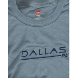   PA Embroidered Souvenir T Shirt By Hanes LG Blue