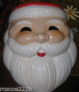Santa Face Mask Porcelain Ornament/Hanging  Vintage Piece  