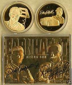 99 Dale Earnhardt Jr Rising Son 23 Kt Gold Card & Coins  
