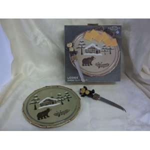 Sonoma Lodge Cheese Plate Tray and Knife