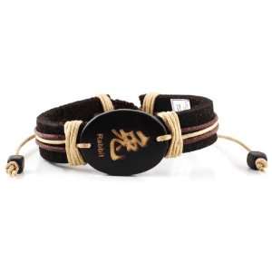    Leather Bracelet with Chinese Zodiac Sign   Rabbit Jewelry