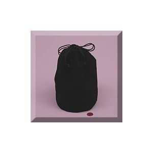  12ea   8 X 8 1/4 X 5 Black Round Bottom Velour Bag Health 
