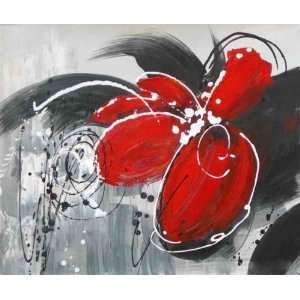  Red and Blush Oil Painting on Canvas Hand Made Replica 
