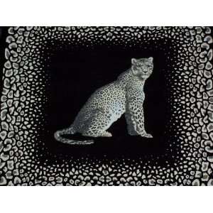  Black Fabric Leopard Tapestry 