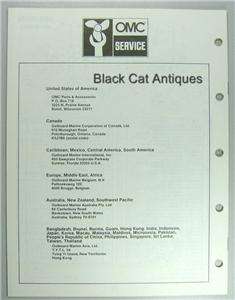 1987 OMC Pts Catalog Evinrude Johnson Excel/Ultra 2.5/4  