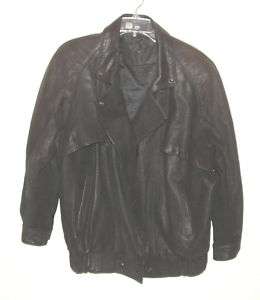 black leather motorcycle jacket by Express size L  