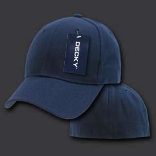 NAVY BLUE FITTED BASEBALL CAP CAPS HAT   8 SIZE CHOICES  