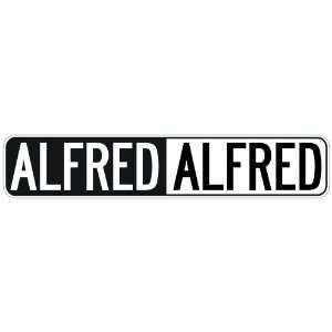   NEGATIVE ALFRED  STREET SIGN