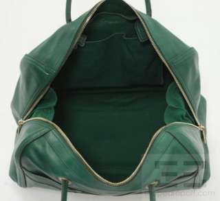 YSL Yves Saint Laurent Shamrock Green Leather Lucky Chyc Boston Bag 