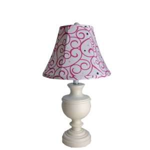  Dark Pink Swirl Classic Urn Lamp