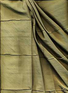 3yx58 Sage Green Pleated Taffeta Upholstery Fabric S54  