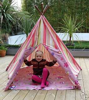 Wigwam Teepee Play Tent Canvas Pink Stripes/Fairy BNIB  