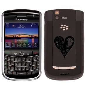  Decorated Heart on BlackBerry Tour Phone Cover (Black 