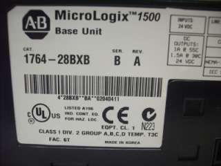 Allen Bradley MicroLogix 1500 Base Unit 1764 28BXB  