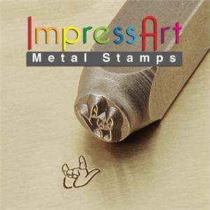 ImpressArt Metal Jewelry Design Stamp  I Love You Sign  