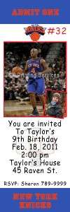 Birthday Invitations NY Knicks & Chicago Bulls Perslzed  