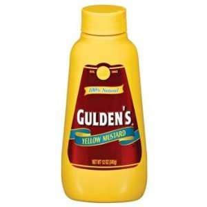Guldens Yellow Mustard Squeeze Bottle 12 oz  Grocery 