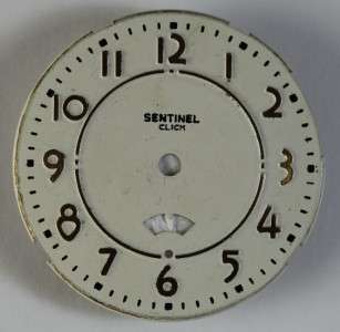 Vintage c.1928 SENTINEL Clock Pocket Watch Dial, 16s  