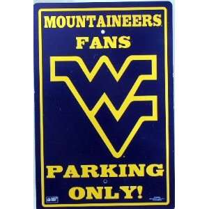  West Virginia Mountaineers Fans Parking Only Sign NCAA 