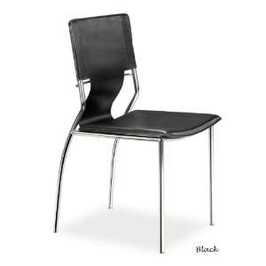  Zuo Trafico Dining Chair Set of 4   Black