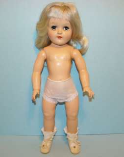 1949 53 Ideal Toni Doll P 91 in Pink Dress Platinum Hair  