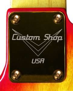 Neck Plate Gold 4 Fender Strat Tele Guitar Custom Shop  