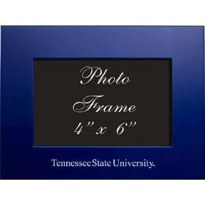 Tennessee State University   4x6 Brushed Metal Picture Frame   Blue