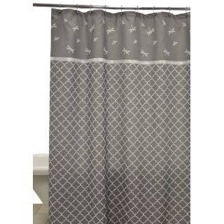 Waverly Bedazzled 100 Percent Polyester Shower Curtain, Grey  