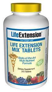 LIFE EXTENSION, MIX WITHOUT COPPER   315 TABS 737870166535  