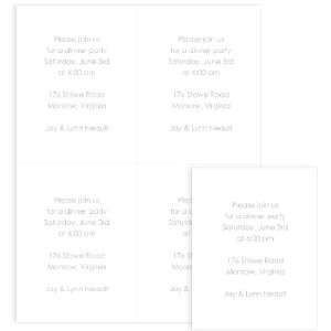 Up Printable Invitation   Blank Card   Radiant White (100 Pack   25 