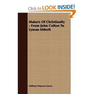   Cotton To Lyman Abbott (9781406732764) William Warren Sweet Books