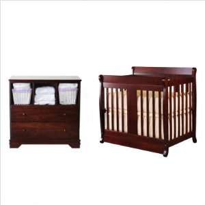  Bundle 26 Chelsea 2 in 1 Convertible Mini Crib Nursery Set 