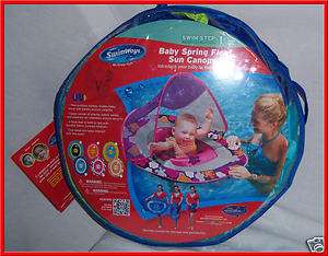 SwimWays Pool   BABY SPRING FLOAT Sun CANOPY   PINK & PURPLE Floral 