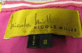 NWT Nicole Miller Strapless Silk Dress   Size 8  